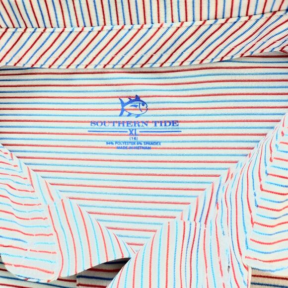 Southern Tide Boys Polo Shorts Outfit XL 28 Preppy CountryClub Coastal Pink Blue - Picture 4 of 10